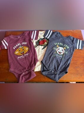 Never worn Pearl Jam Onesies from “Ten Club” 6 month old